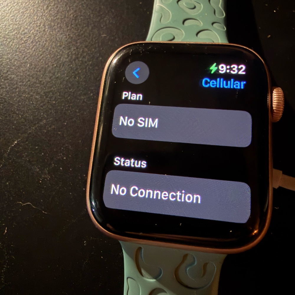 Apple Smartwatch with Teal Band and Gold Case - Picture 4 of 6